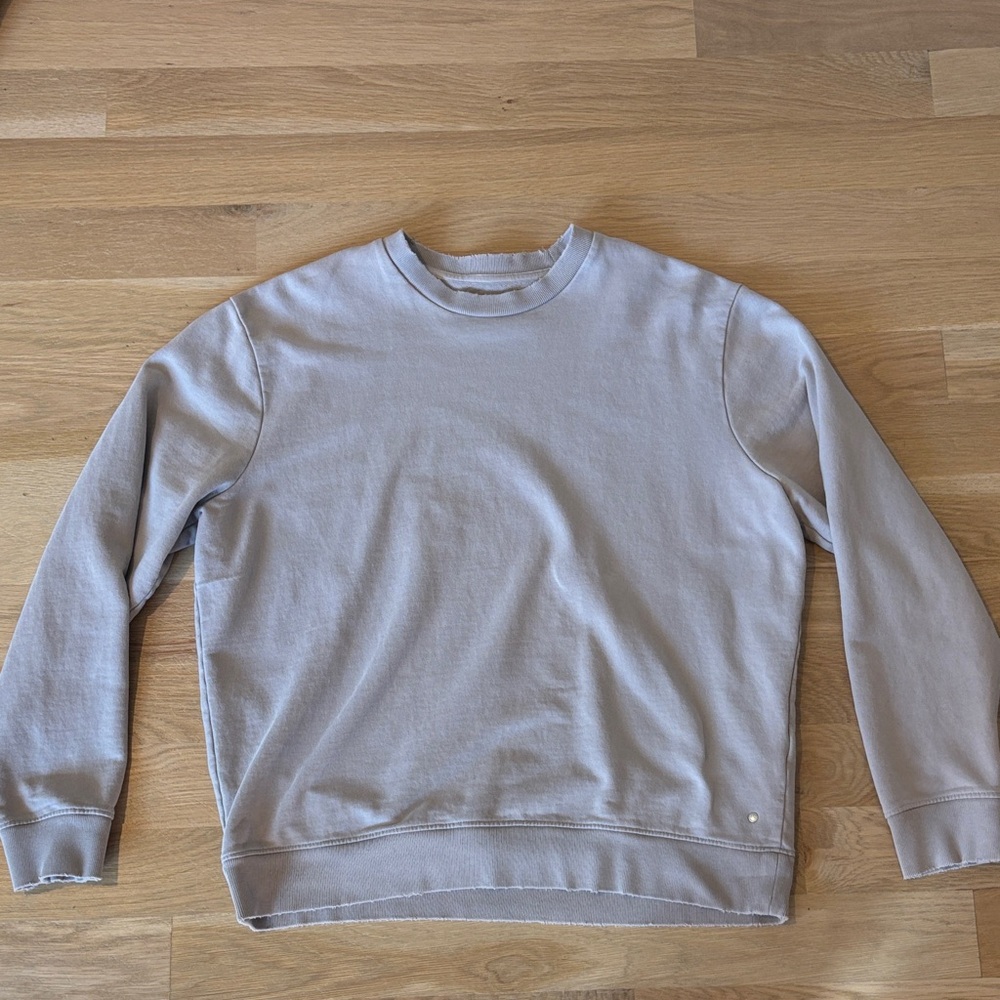 All Saints Light Gray Crewneck Sweater